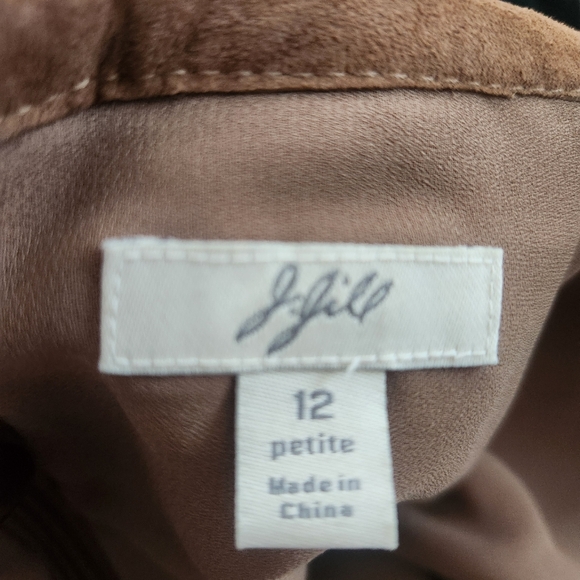 Suede 100% leather vintage western embroidered floral skirt - Picture 3 of 7